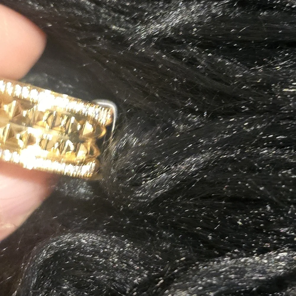 22kgp Dubai Jewelry - Elegant Gold and Silver Band Ring